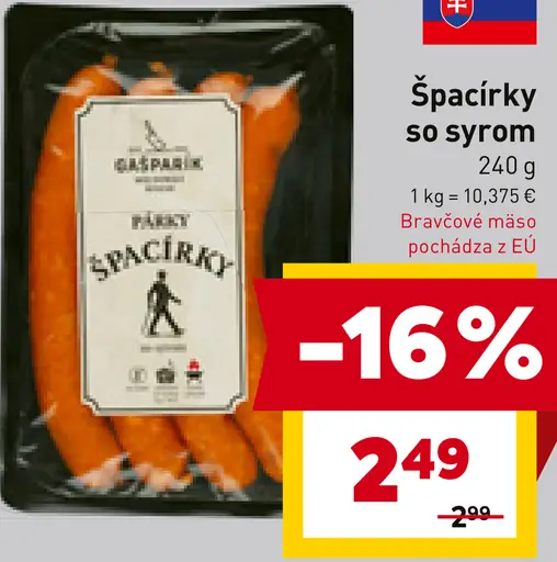 Špačirky so syrom