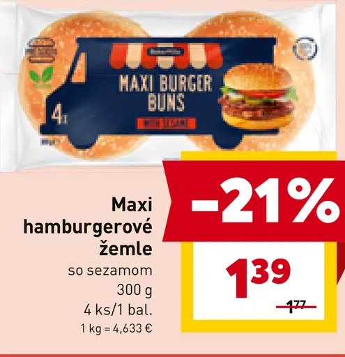 Maxi hamburgerové žemle so sezamom