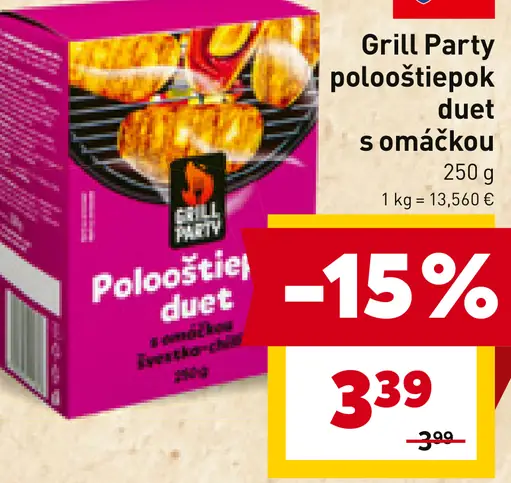Grill Party polooštiepok duet s omáčkou