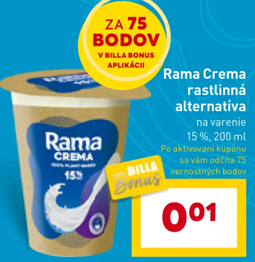 Rama Crema rastlinná alternatíva na varenie