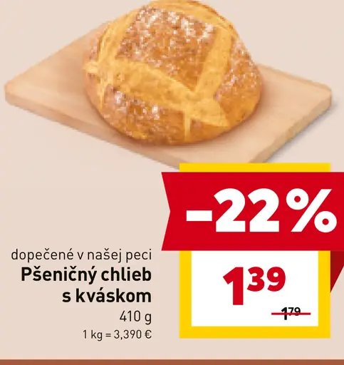 Pšeničný chlieb s kváskom