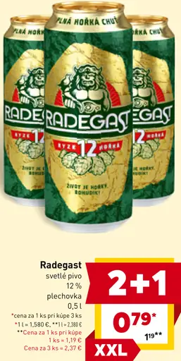 Radegast Ratar pivo ležiak svetlý plechovka