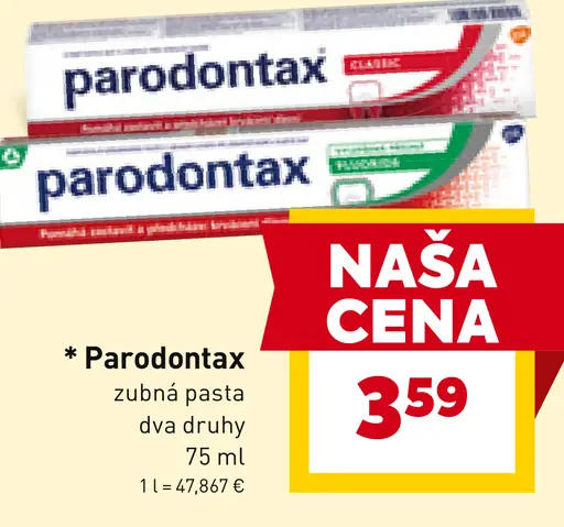 Parodontax zubná pasta