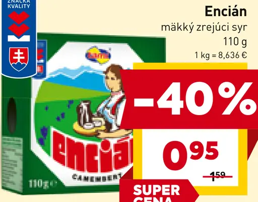 Encián mäkký zrejúci syr