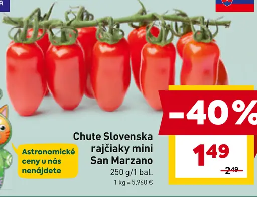 Chute Slovenska rajčiaky mini San Marzano