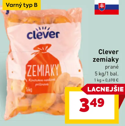 Clever zemiaky prané
