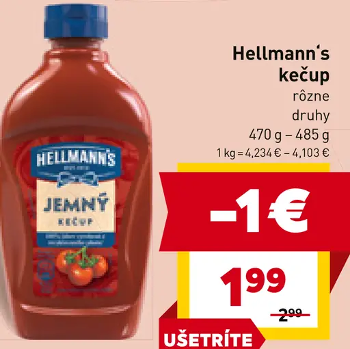 Hellmann's Kečup jemne štipľavý