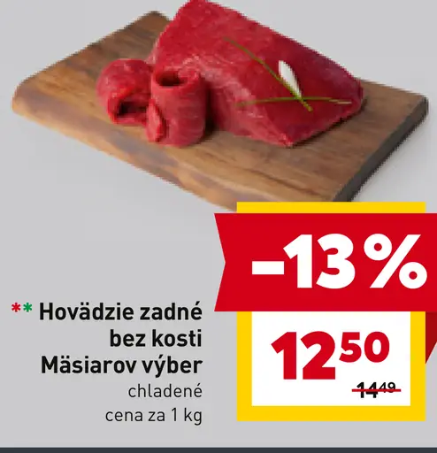 Hovädzie zadné bez kosti