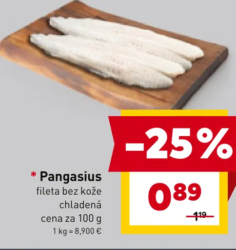 Pangasius fileta bez kože