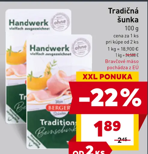 Handwerk Tradičná šunka