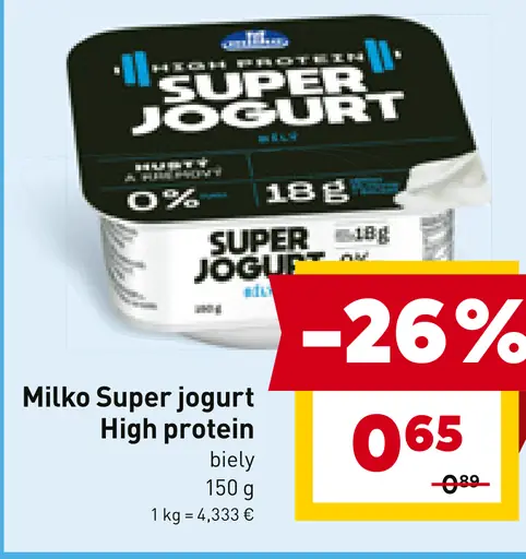 Milko Super jogurt High Protein biely