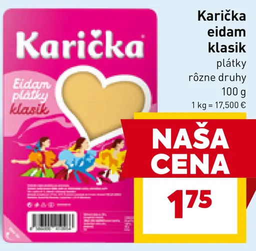Karička eidam klasik plátky rôzne druhy