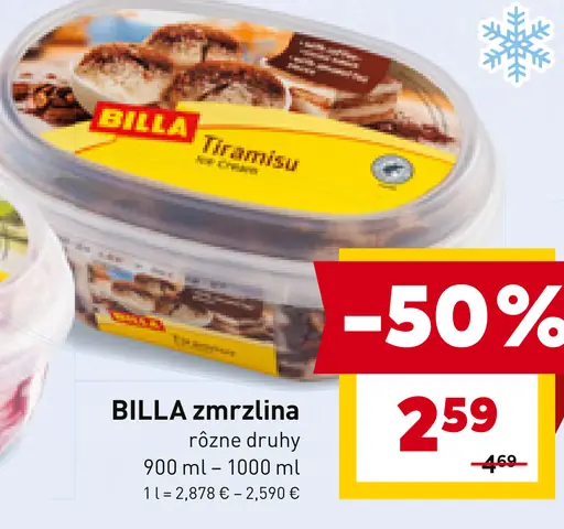 BILLA zmrzlina