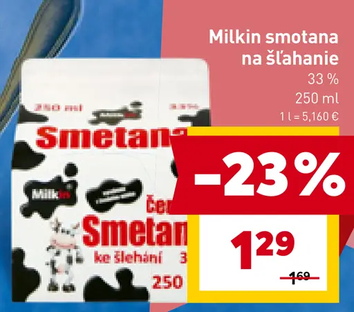 Milkin smotana na šľahanie