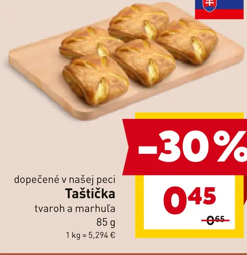 Taštička tvaroh a marhuľa