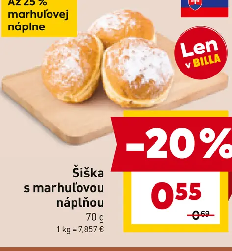 Šiška s marhuľovou náplňou