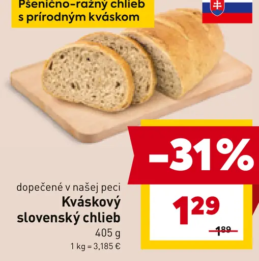 Kváskový slovenský chlieb