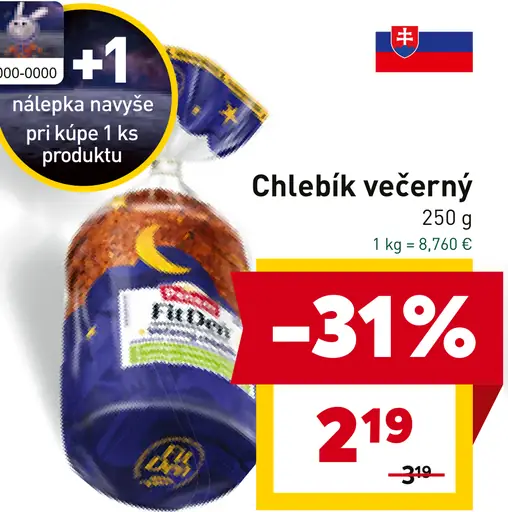 FitDay Chlebík večerný