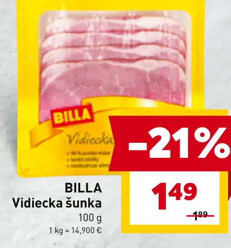 Billa Vidiecka šunka