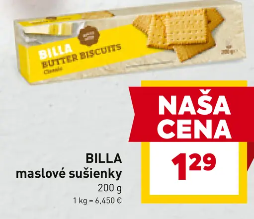 Billa maslové sušienky