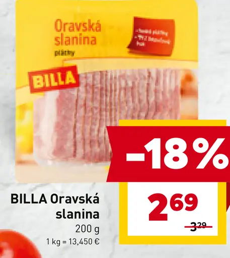 BILLA Oravská slanina