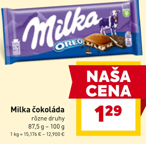 Milka Mliečna čokoláda