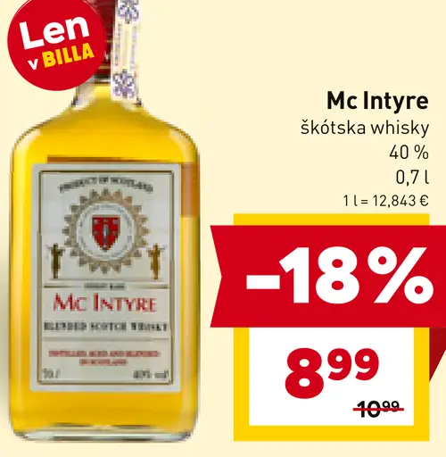 Mc Intyre škótska whisky