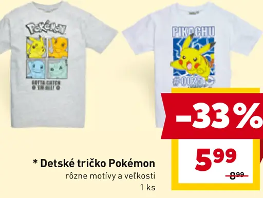 Detské tričko Pokémon
