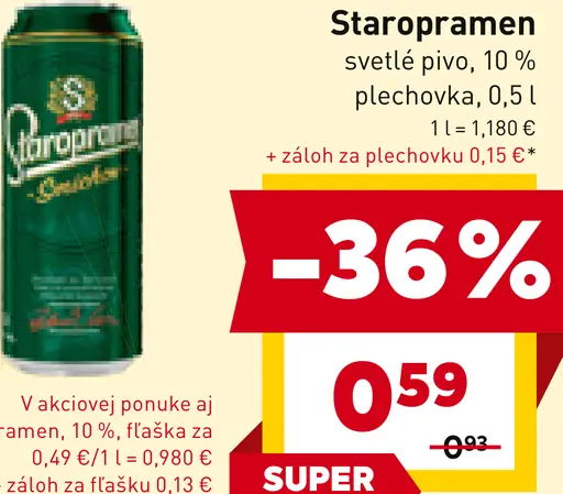 Staropramen plechovka