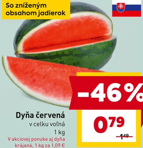 Dyňa červená celku voľná