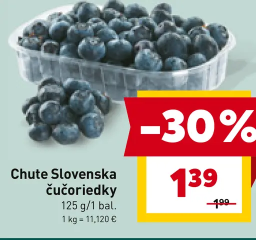Chute Slovenska čučoriedky