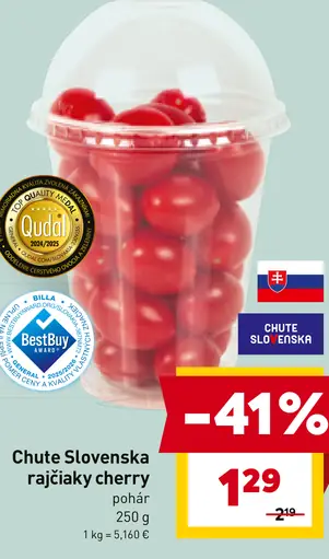 Chute Slovenska rajčiaky cherry