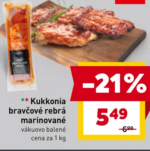 Kukkoina bravčové rebrá marinované