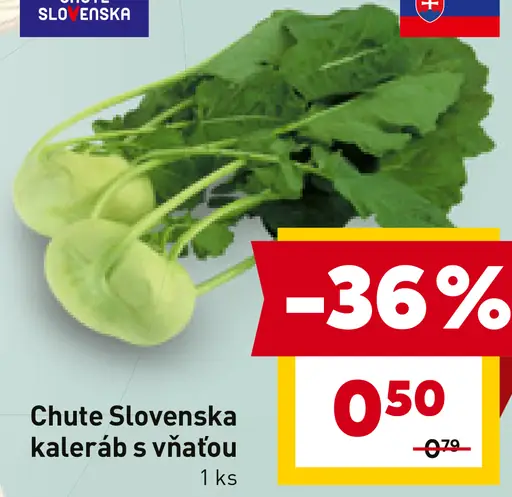 Chute Slovenska kaleráb s vňaťou