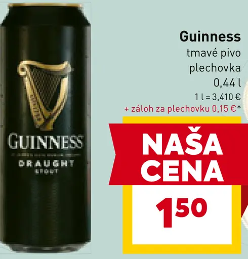 Guinness plechovka Tmavé pivo