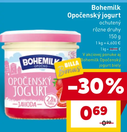 Bohemilk Opočenský jogurt smetanový