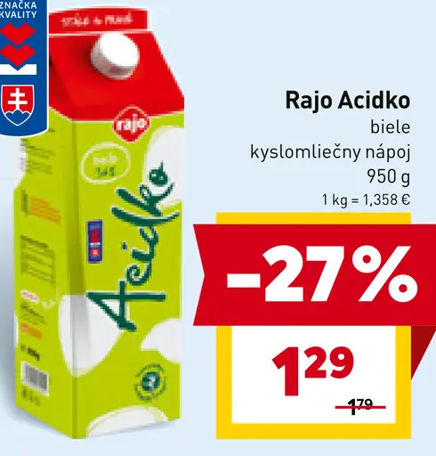 Rajo Ačidko biele