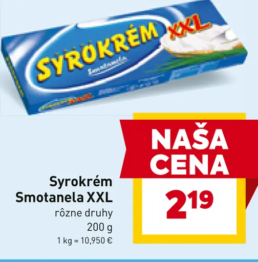 Syrökrém Smotanela XXL