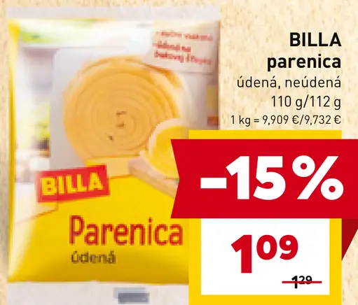 BILLA parenica údená