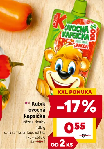 Kubík ovocná kapsička