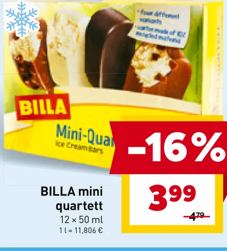 BILLA mini quartett