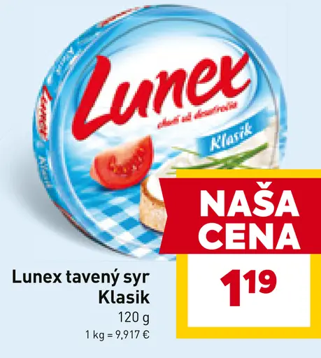Lunex Klasik tavený syr