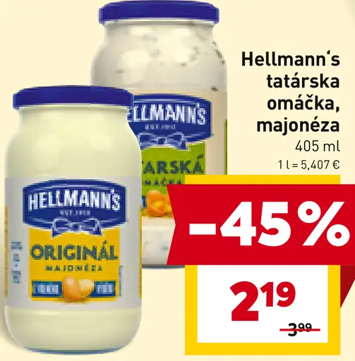 Hellmann's Tatárska omáčka/Majonéza