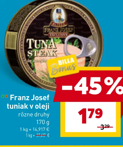 Franz Josef tuniak v oleji