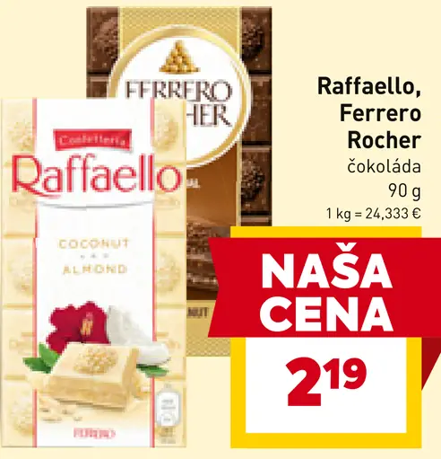 Raffaello/Ferrero Rocher čokoláda