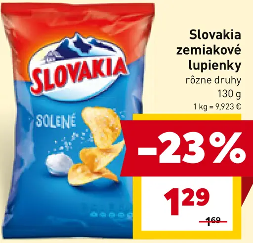 Slovakia zemiakové lupienky solené