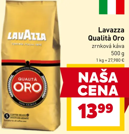 Lavazza Qualita Oro Pražená zrnková káva