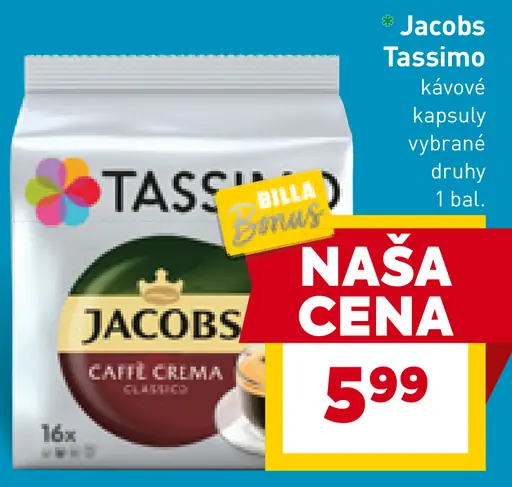 Jacobs Tassimo kávové kapsuly