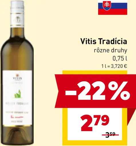 Vitis Tradícia víno