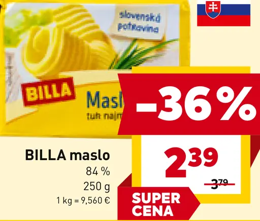 BILLA maslo tulipán